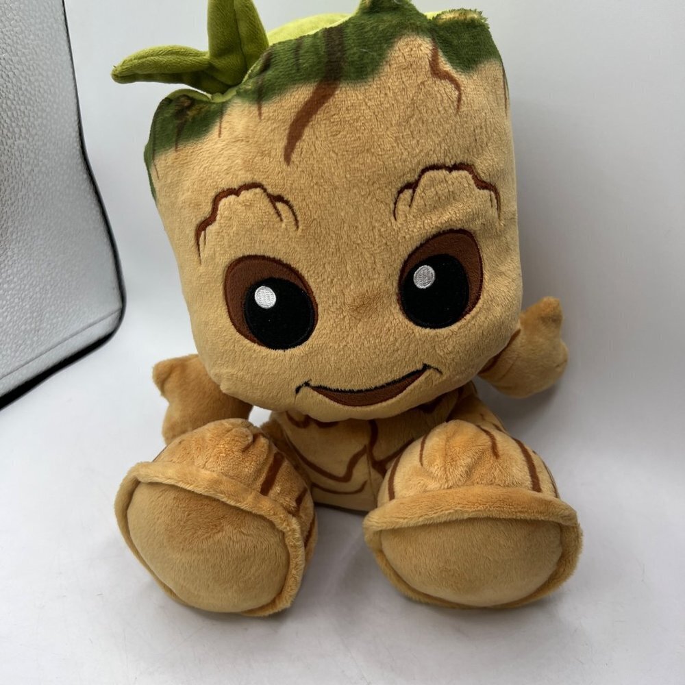 Disney Marvel Baby Groot Sitting 10" Plush Stuffed Animal Happy Face NWT - Picture 1 of 9